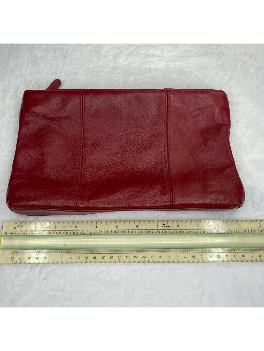 Vintage Kaela Purse Handbag Pocketbook Satchel Red Burgundy - Picture 2 of 9